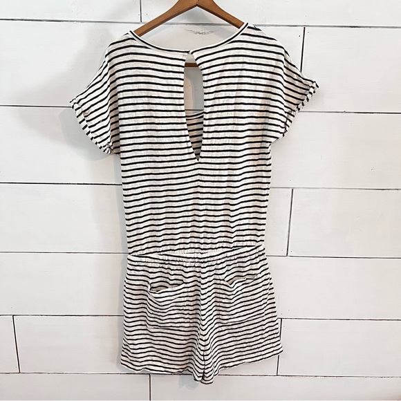 Lou & Grey for Loft Nautical Striped Romper. Size Medium. - Picture 3 of 9